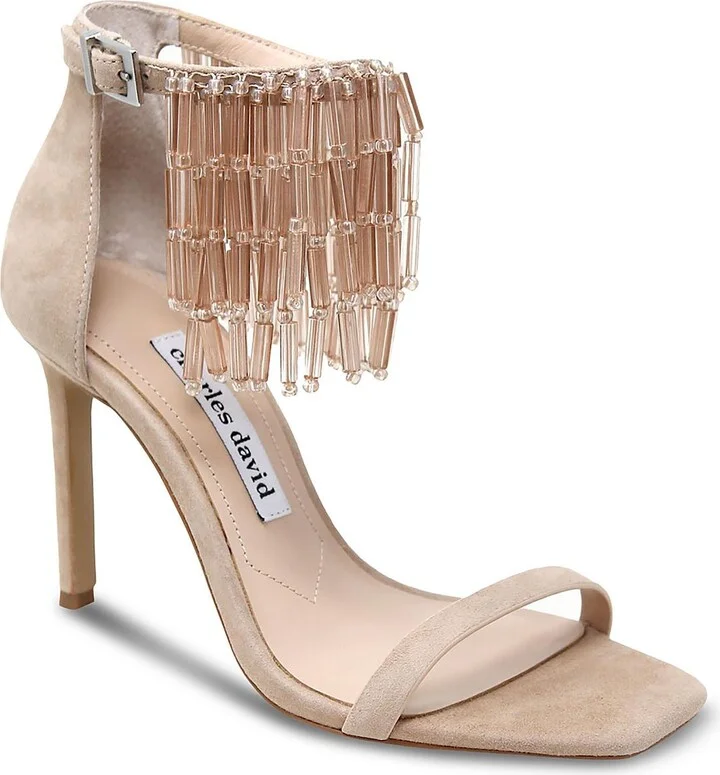 Enrich Womens Suede Ankle Strap Heels