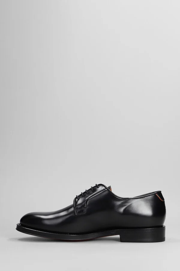 Ensley Lace Up Shoes In Black Leather - Image 3
