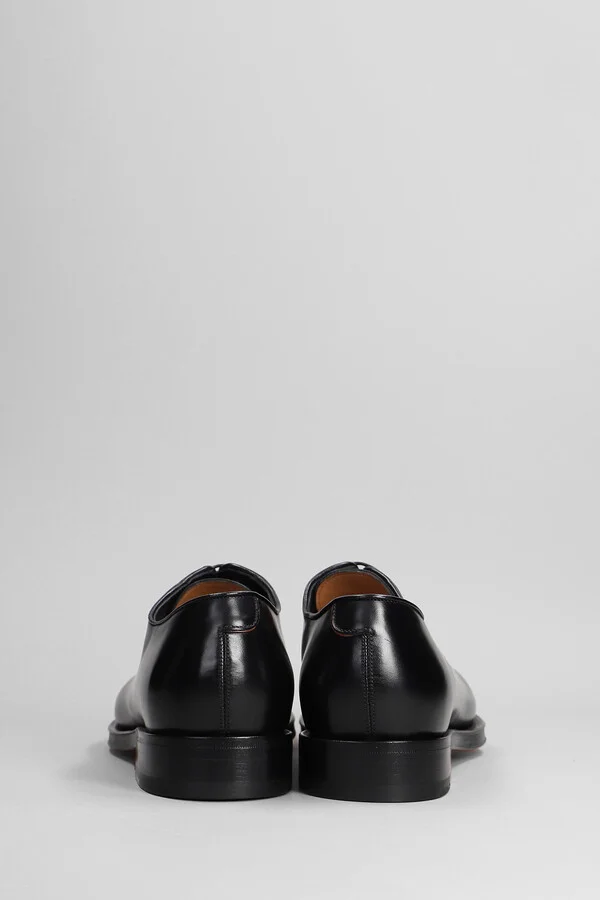 Ensley Lace Up Shoes In Black Leather - Image 4