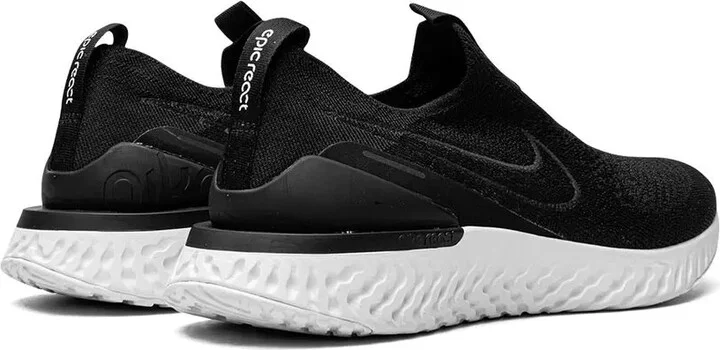 Epic Phantom React Flyknit "Black/Black/White" sneakers - Image 3