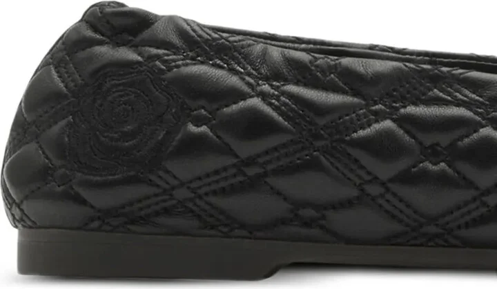 Equestrian Knight-embroidered leather ballerina shoes - Image 2