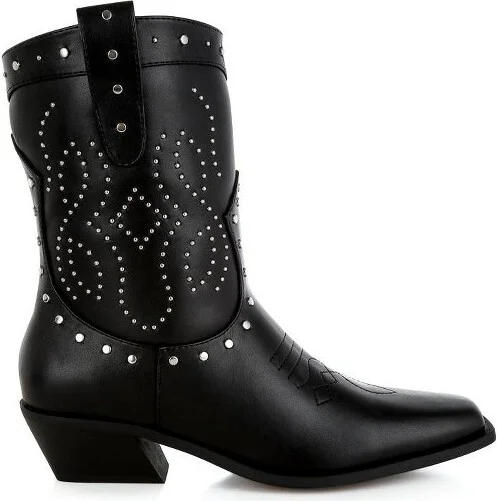 Equine Studded Embroidery Cowboy Boots Women