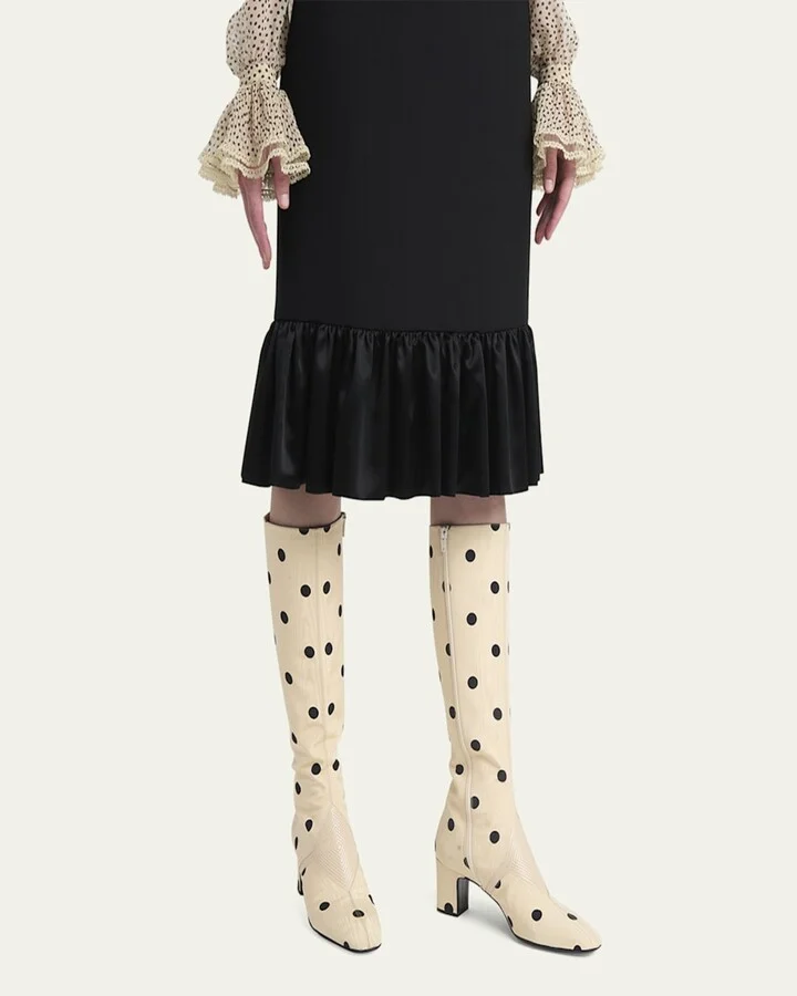 Equivoque Tall Polka Dot Boots - Image 4