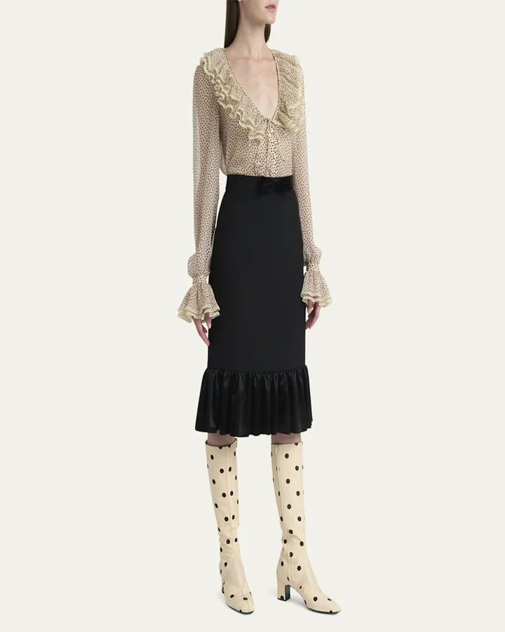 Equivoque Tall Polka Dot Boots - Image 5