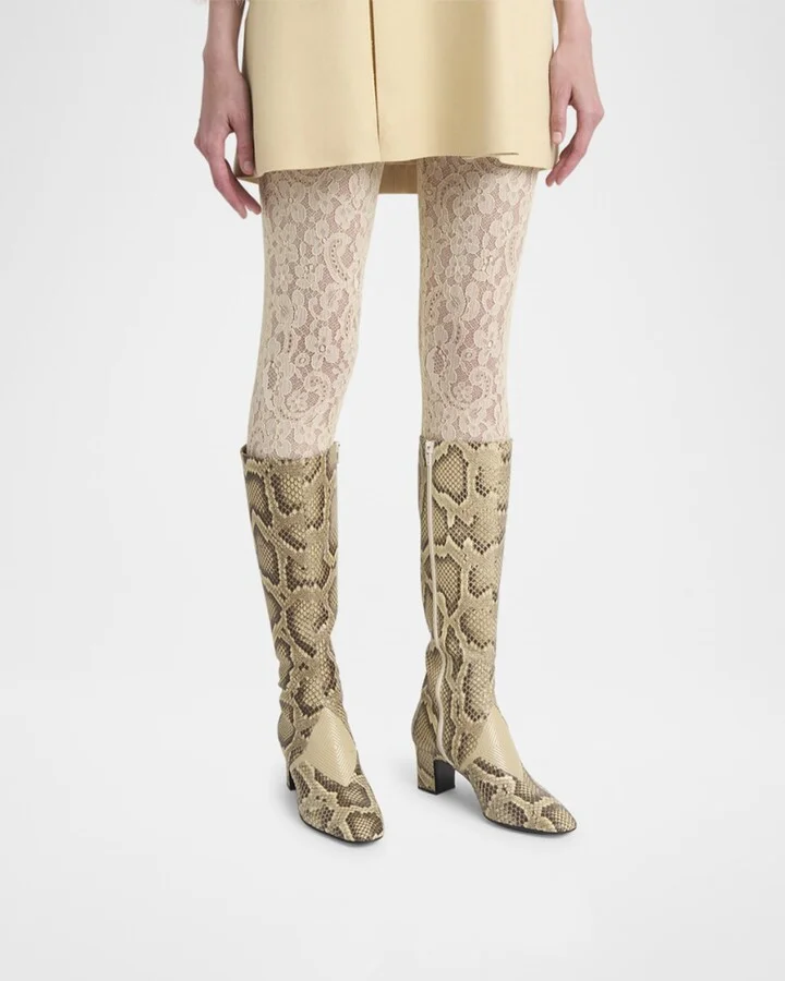 Equivoque Tall Snake-Embossed Boots - Image 3