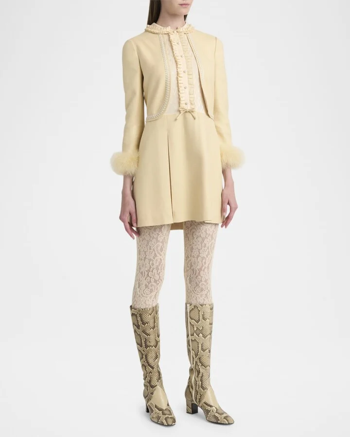 Equivoque Tall Snake-Embossed Boots - Image 4