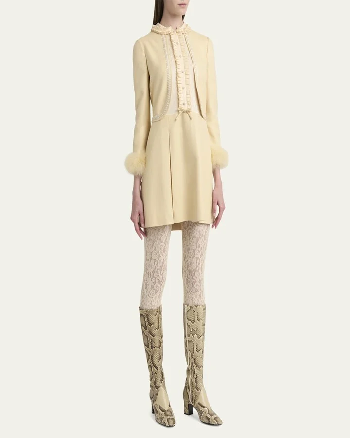 Equivoque Tall Snake-Embossed Boots - Image 3