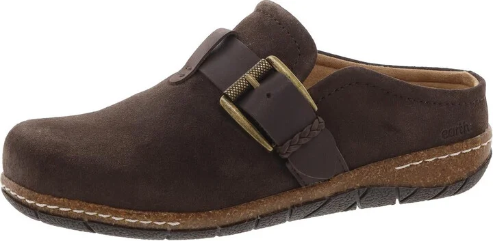 Eras Womens Padded Insole Faux Suede Clogs
