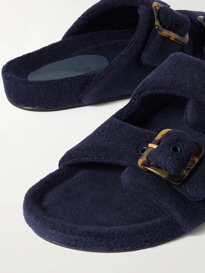 Eres - Daphnee Cotton-terry Slides - Blue - Image 4