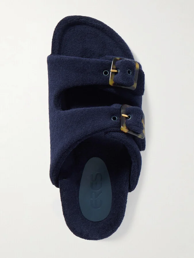 Eres - Daphnee Cotton-terry Slides - Blue - Image 5