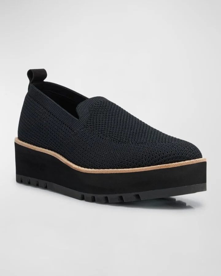 Ergos Stretch Canvas Wedge Loafers - Image 3