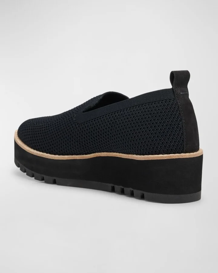 Ergos Stretch Canvas Wedge Loafers - Image 4
