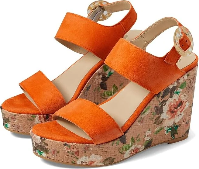 Eric Michael Athens Women's Sandals Orange : EU 41 (US Women's 10-11) M (B), Leather