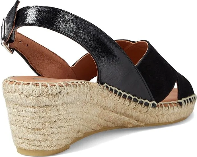 Eric Michael Carol Women's Wedge Shoes Black : EU 36 (US Women's 5.5-6) M (B), Leather - Image 4