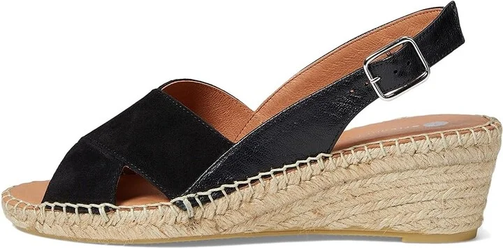 Eric Michael Carol Women's Wedge Shoes Black : EU 36 (US Women's 5.5-6) M (B), Leather - Image 5