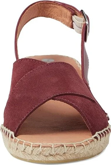 Eric Michael Carol Women's Wedge Shoes Wine : EU 37 (US Women's 6.5-7) M (B), Leather - Image 2