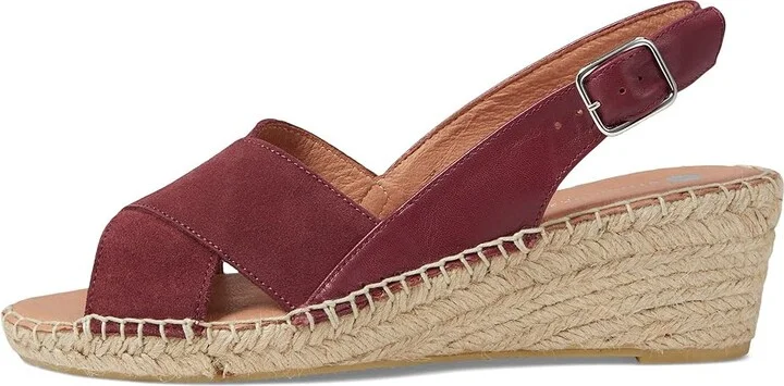 Eric Michael Carol Women's Wedge Shoes Wine : EU 37 (US Women's 6.5-7) M (B), Leather - Image 5