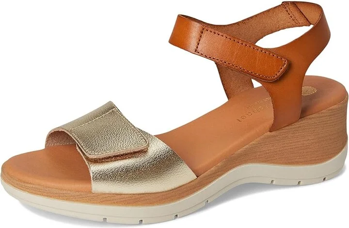 Eric Michael Caroline Women's Sandals Tan/Gold : EU 41 (US Women's 10-11) M (B), Leather - Image 5