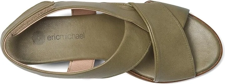 Eric Michael Isla Women's Sandals Olive : EU 39 (US Women's 8.5-9) M (B), Leather - Image 2