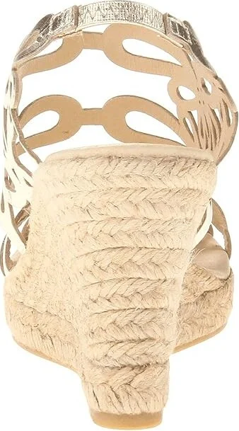 Eric Michael Jillian Women's Wedge Shoes Gold : EU 36 (US Women's 5.5-6) M (B), Leather - Image 5