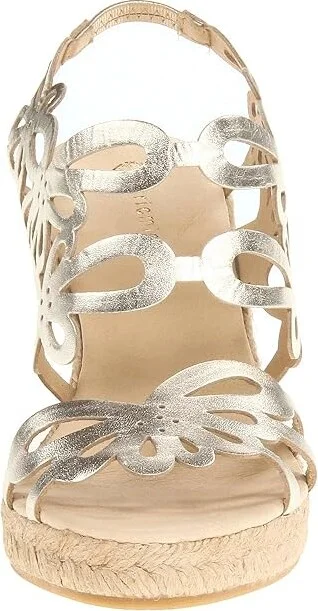 Eric Michael Jillian Women's Wedge Shoes Gold : EU 36 (US Women's 5.5-6) M (B), Leather - Image 6