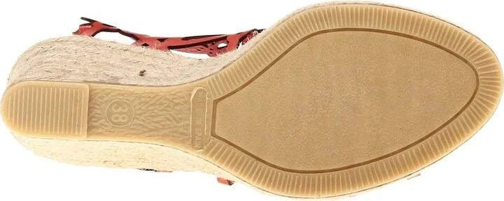 Eric Michael Jillian Women's Wedge Shoes Red : EU 37 (US Women's 6.5-7) M (B), Leather - Image 4