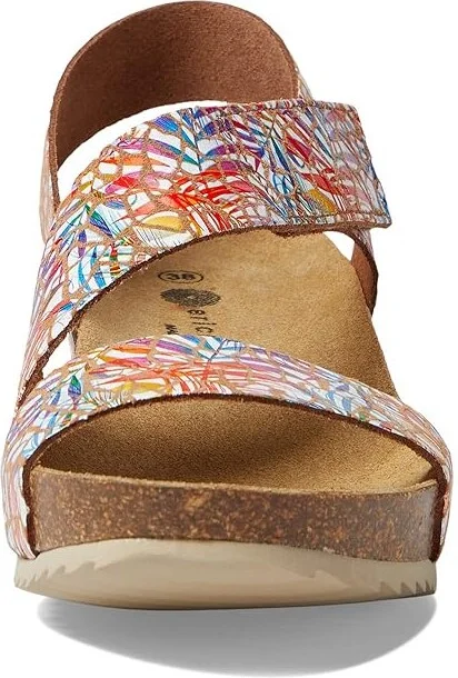 Eric Michael Jolly Women's Wedge Shoes Beige Print : EU 39 (US Women's 8.5-9) M (B), Leather - Image 2