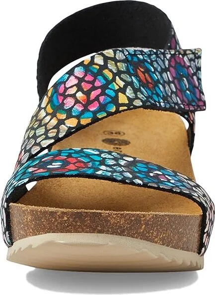 Eric Michael Jolly Women's Wedge Shoes Black Print : EU 37 (US Women's 6.5-7) M (B), Leather - Image 2