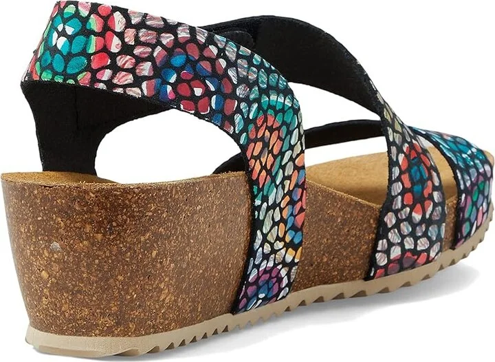 Eric Michael Jolly Women's Wedge Shoes Black Print : EU 37 (US Women's 6.5-7) M (B), Leather - Image 4