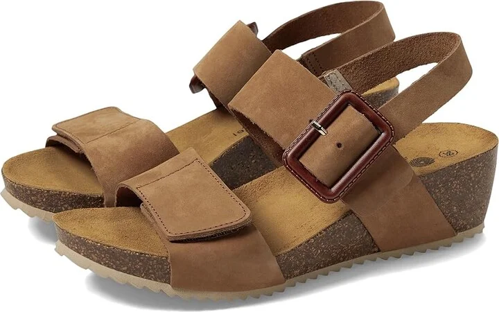 Eric Michael Lake Women's Sandals Cognac : EU 37 (US Women's 6.5-7) M (B), Leather