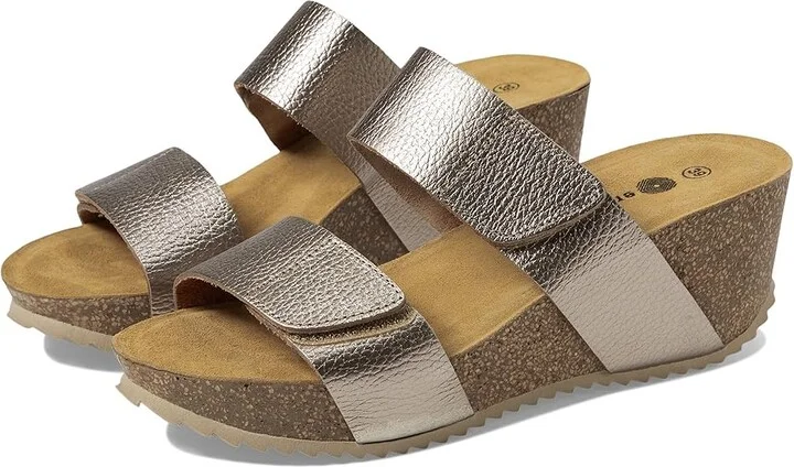 Eric Michael Lily 2 Women's Sandals Bronze Metallic : EU 40 (US Women's 9.5-10) M (B), Leather
