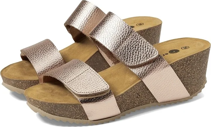 Eric Michael Lily 2 Women's Sandals Peach Metallic : EU 41 (US Women's 10-11) M (B), Leather