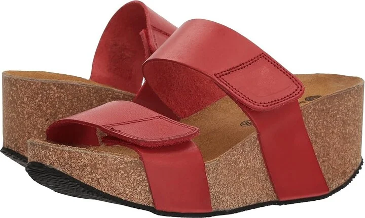 Eric Michael Lily Women's Sandals Red : EU 37 (US Women's 6.5-7) M (B), Leather