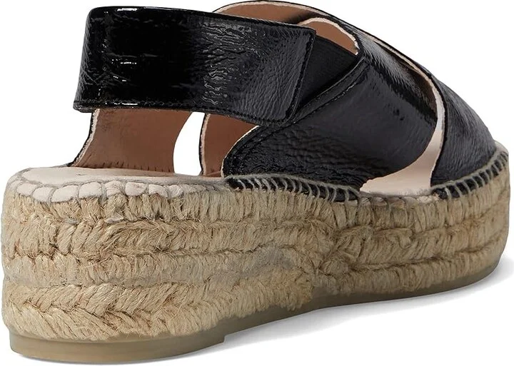 Eric Michael Lois Women's Wedge Shoes Black : EU 36 (US Women's 5.5-6) M (B), Leather/Textile - Image 4