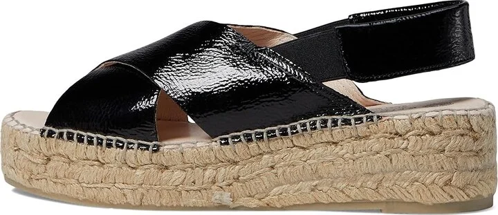 Eric Michael Lois Women's Wedge Shoes Black : EU 36 (US Women's 5.5-6) M (B), Leather/Textile - Image 5