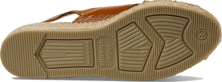 Eric Michael Lois Women's Wedge Shoes Brown : EU 37 (US Women's 6.5-7) M (B), Leather/Textile - Image 3