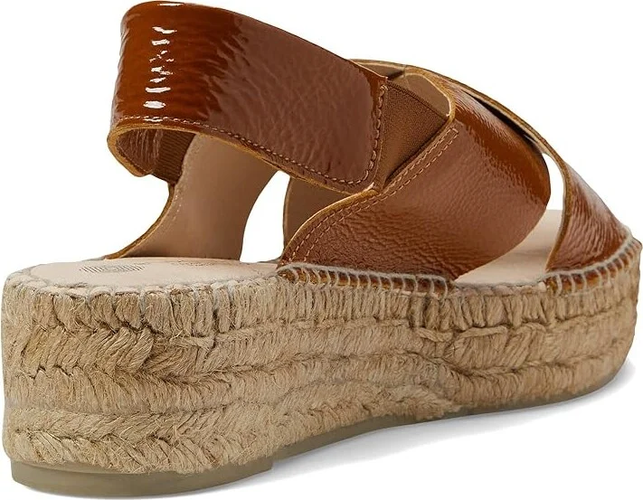 Eric Michael Lois Women's Wedge Shoes Brown : EU 37 (US Women's 6.5-7) M (B), Leather/Textile - Image 4