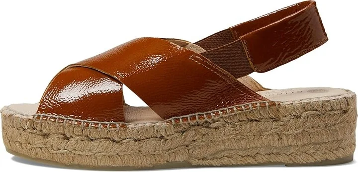 Eric Michael Lois Women's Wedge Shoes Brown : EU 37 (US Women's 6.5-7) M (B), Leather/Textile - Image 5