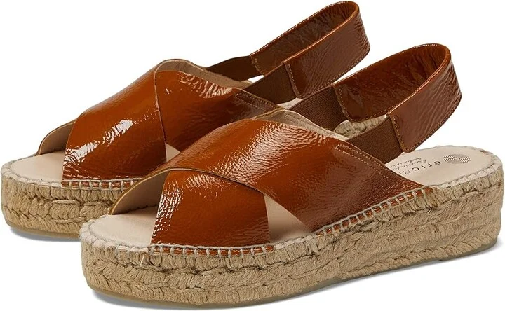 Eric Michael Lois Women's Wedge Shoes Brown : EU 37 (US Women's 6.5-7) M (B), Leather/Textile