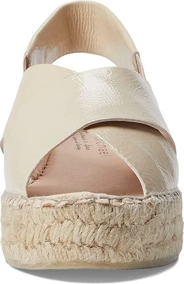 Eric Michael Lois Women's Wedge Shoes Cream : EU 39 (US Women's 8.5-9) M (B), Leather/Textile - Image 2