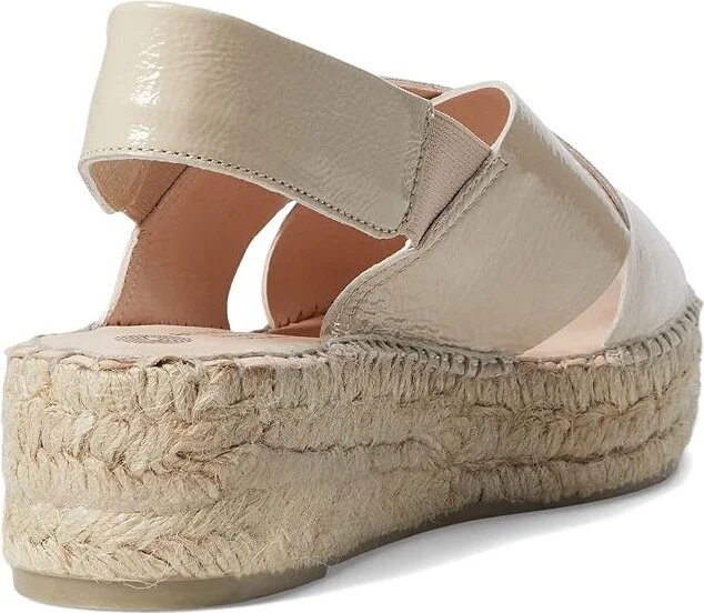 Eric Michael Lois Women's Wedge Shoes Cream : EU 39 (US Women's 8.5-9) M (B), Leather/Textile - Image 4