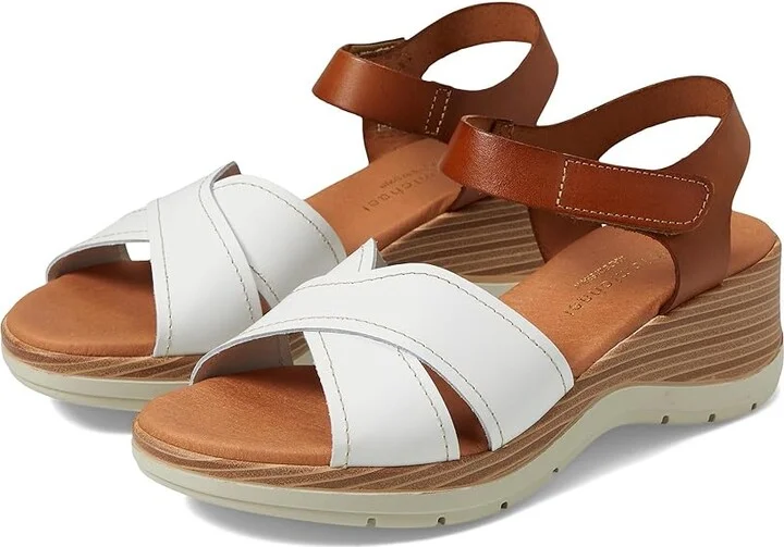 Eric Michael Missy Women's Sandals White : EU 38 (US Women's 7.5-8) M (B), Leather