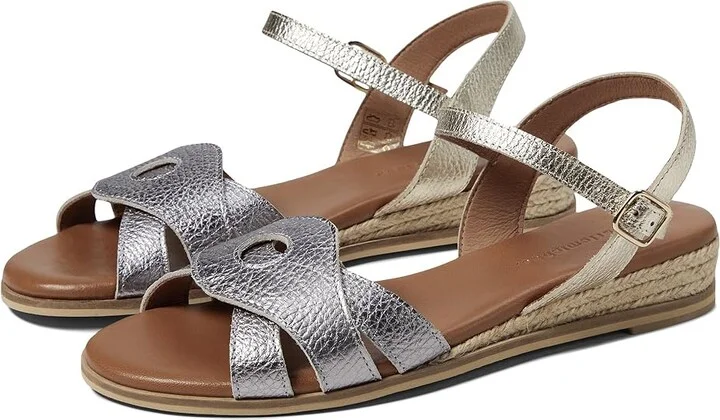Eric Michael Pisa Women's Sandals Silver/Gold : EU 40 (US Women's 9.5-10) M (B), Leather
