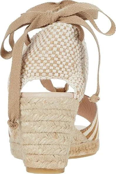 Eric Michael Sara Women's Shoes Taupe Stripe : EU 37 (US Women's 6.5-7) M (B), Canvas - Image 4