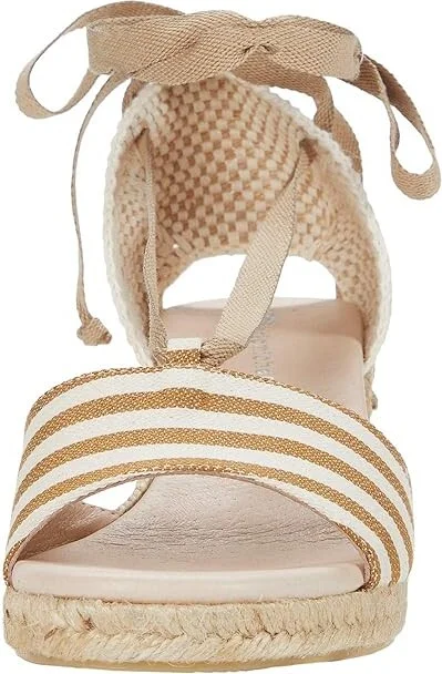Eric Michael Sara Women's Shoes Taupe Stripe : EU 37 (US Women's 6.5-7) M (B), Canvas - Image 5