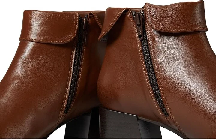 Eric Michael Sonia Women's Wedge Shoes Cognac : EU 39 (US Women's 8.5-9) M (B), Leather - Image 5