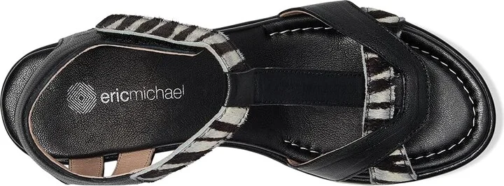 Eric Michael Trixie Women's Sandals Black/Zebra : EU 39 (US Women's 8.5-9) M (B), Leather - Image 2