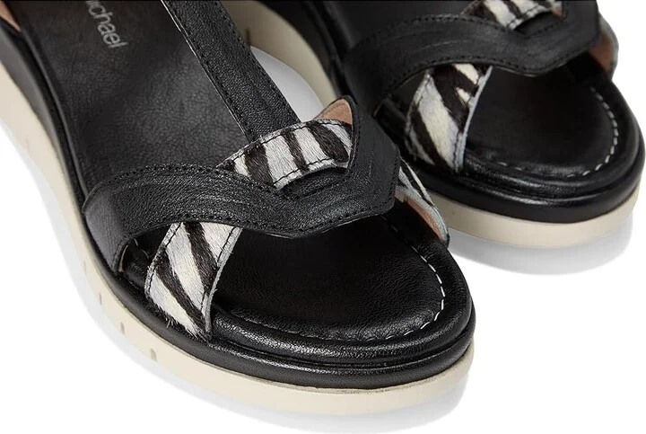 Eric Michael Trixie Women's Sandals Black/Zebra : EU 39 (US Women's 8.5-9) M (B), Leather - Image 7