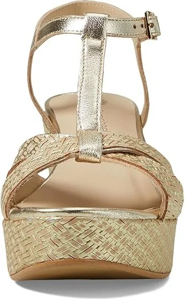 Eric Michael Valencia Women's Wedge Shoes Gold : EU 36 (US Women's 5.5-6) M (B), Leather - Image 2
