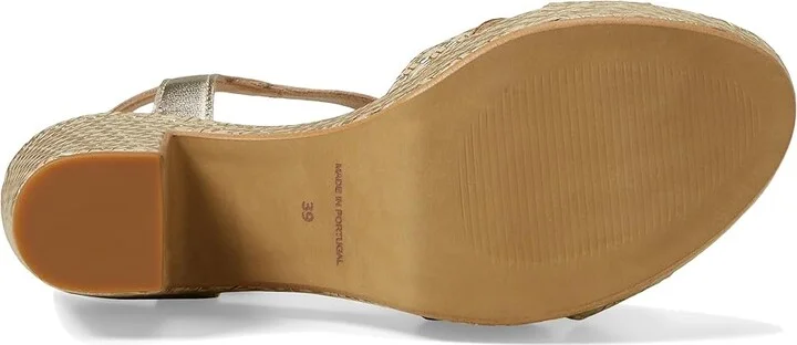 Eric Michael Valencia Women's Wedge Shoes Gold : EU 36 (US Women's 5.5-6) M (B), Leather - Image 3